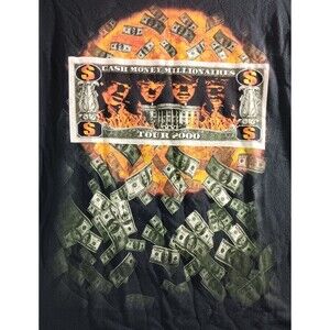 Cash Money Records Millionaires Tour Mens Medium T Shirt Lil Wayne Rap Hip Hop